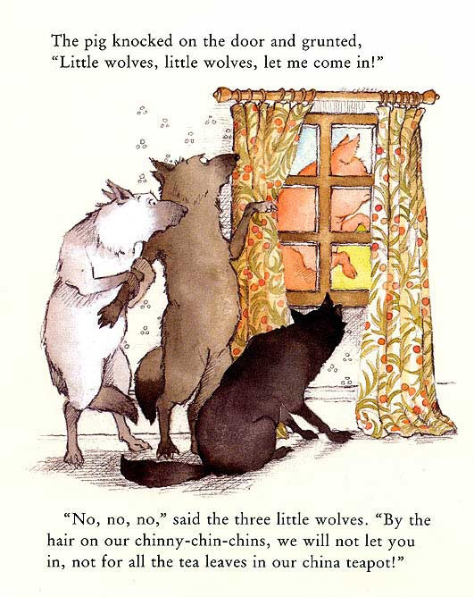 The Three Little Wolves and the Big Bad Pig(三只小狼和大坏猪) (07),绘本,绘本故事,绘本阅读,故事书,童书,图画书,课外阅读